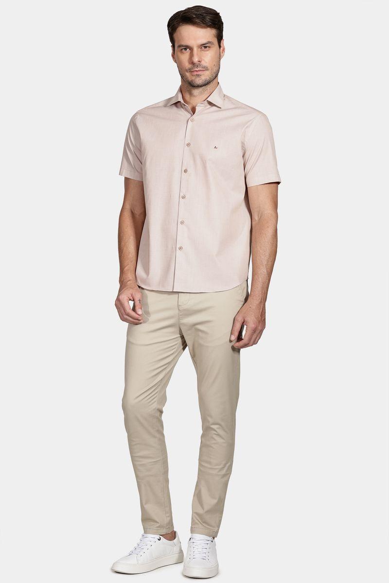 Camisa Regular Fil a Fil Areia - 2