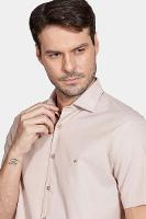 Camisa Regular Fil a Fil Areia - 3