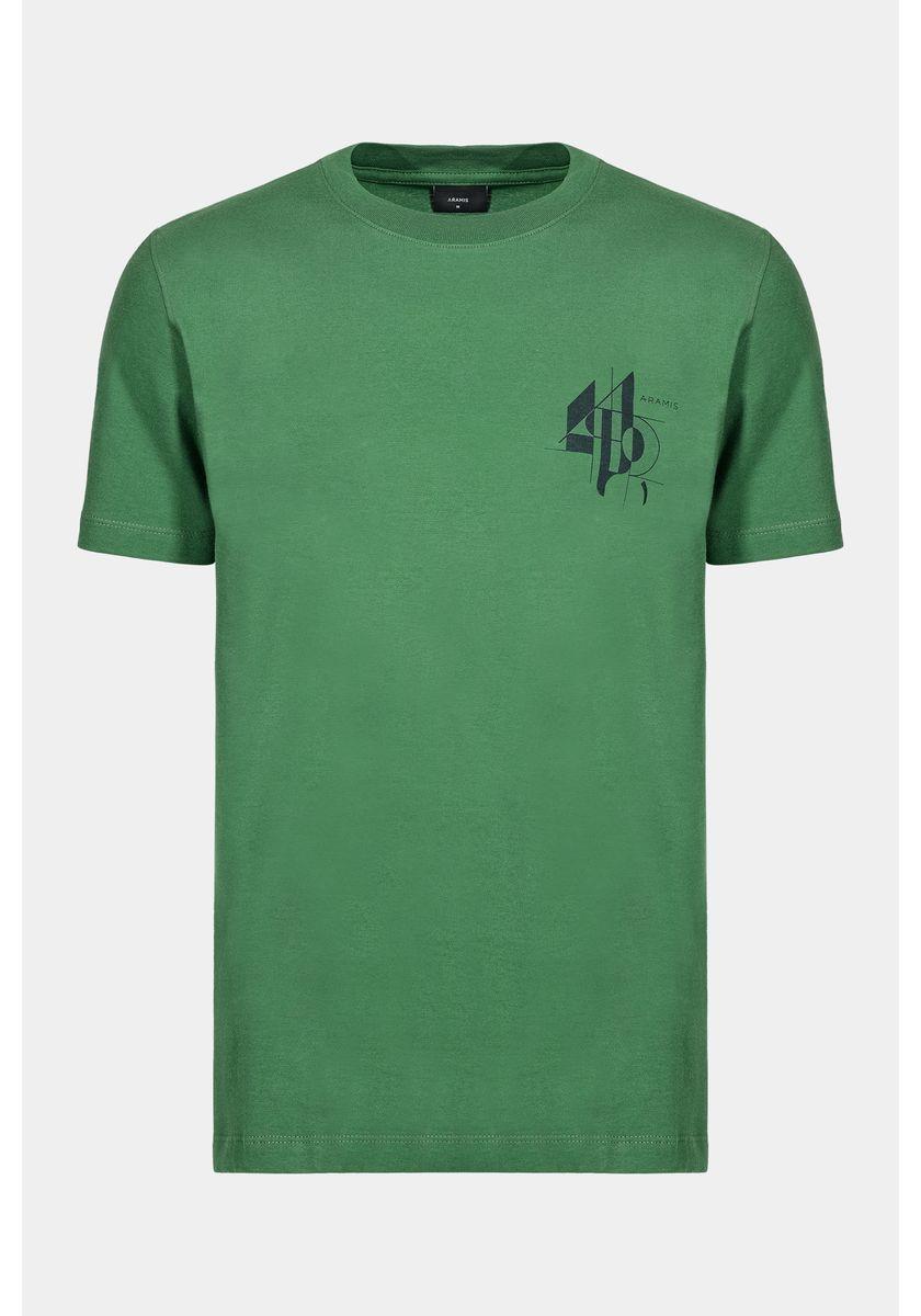 Camiseta Aramis Manga Curta Linha Geométricas Verde Bandeira - 5