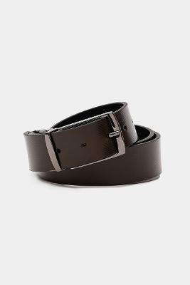 Cinto Aramis Dupla Face Estampado 35mm Café Com Preto