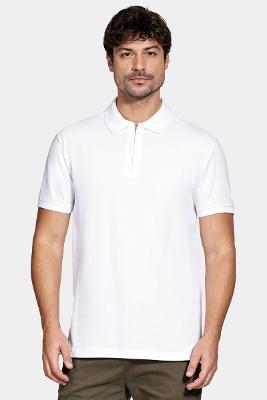 Polo Aramis Piquet Zíper Branco