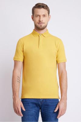 Polo Aramis Manga Curta Piquet Color Fix Amarelo Medio