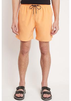 Shorts Aramis de Elástico Mescla Color Laranja