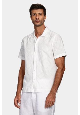 Camisa Aramis Manga Curta Move Regular Jaccquard Navalhado