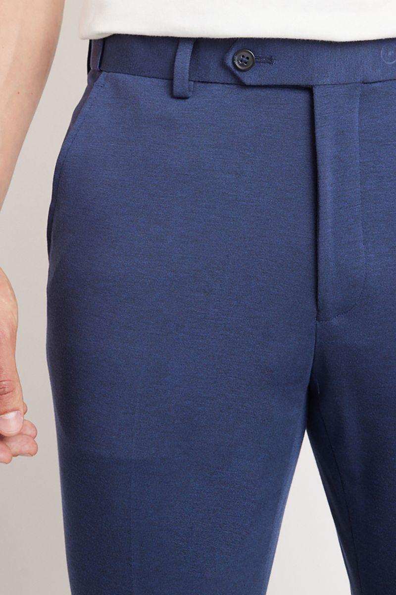 Calça Alfaiataria Cós Ajustável Marinho - 3