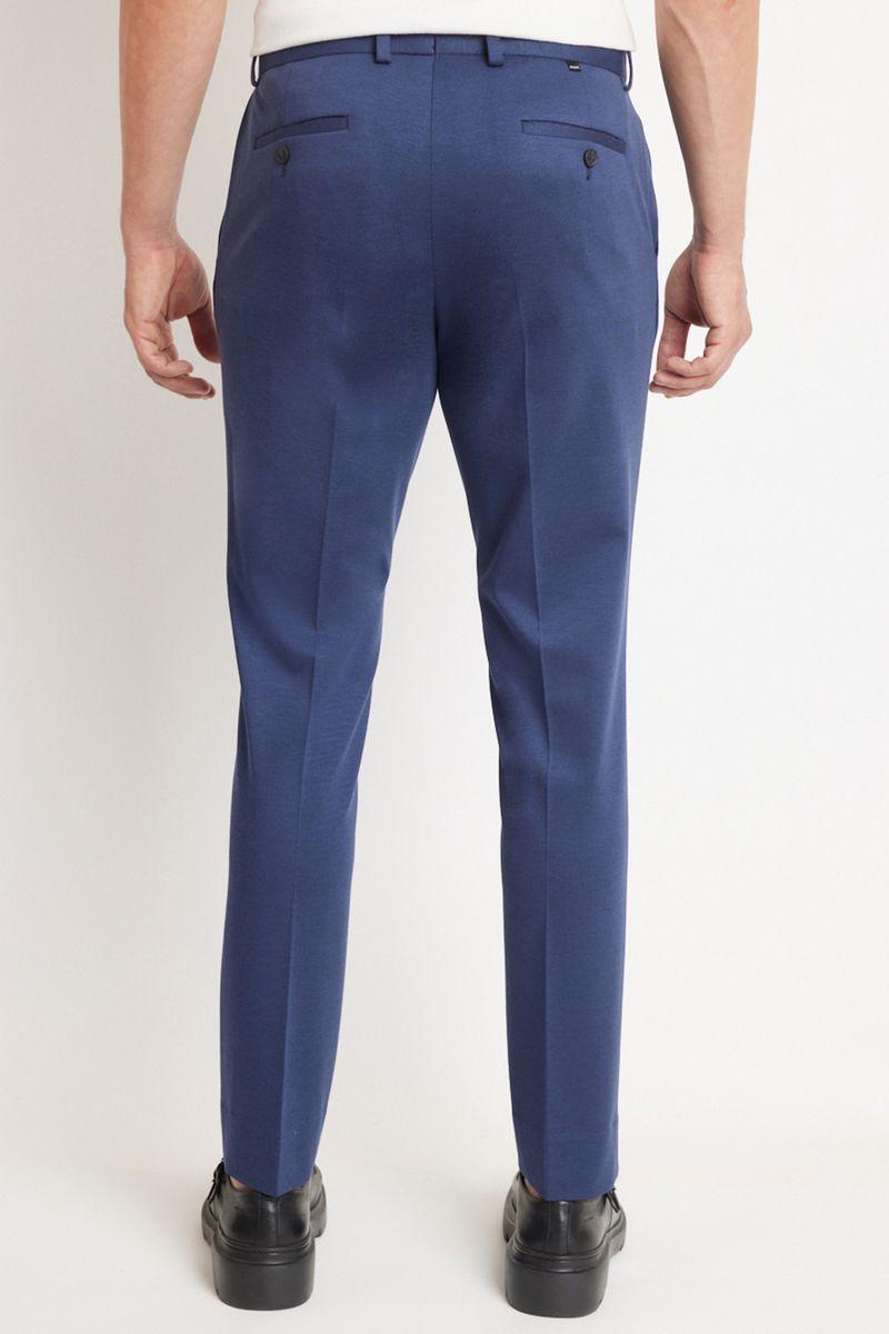 Calça Alfaiataria Cós Ajustável Marinho - 5