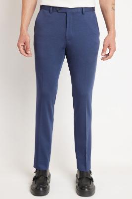 Calça Alfaiataria Cós Ajustável Marinho - 38
