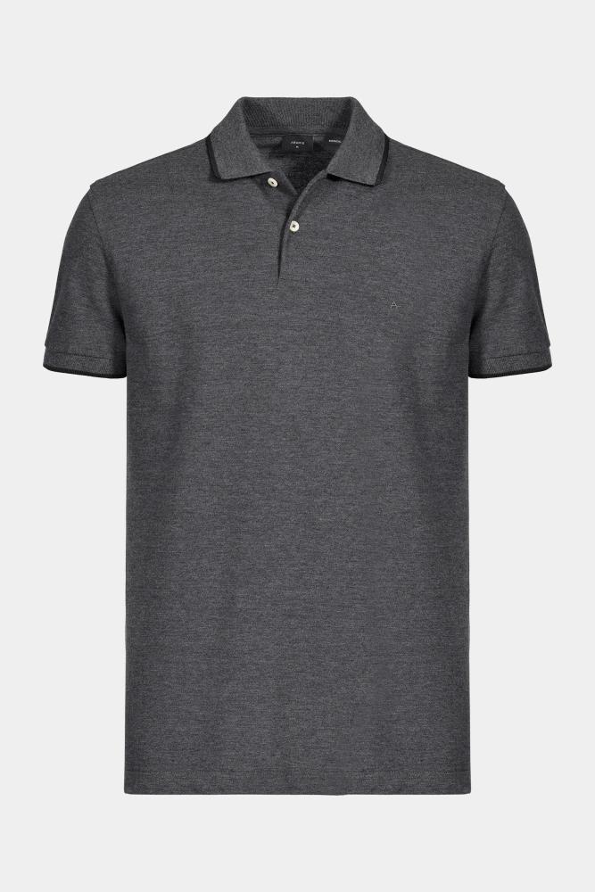 Polo Aramis Classic 1 Friso Grafite M. Com Preto - 5
