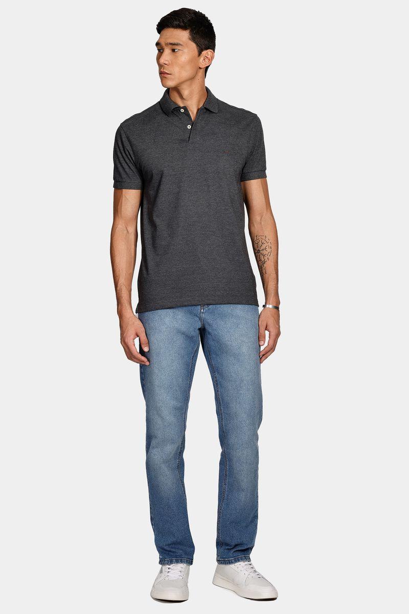 Polo Básica Piquet Grafite Mescla - 2