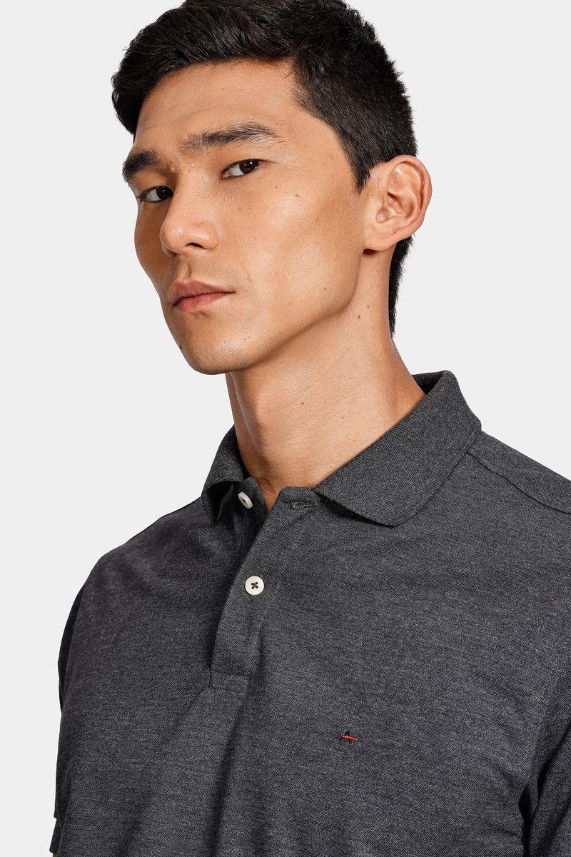 Polo Básica Piquet Grafite Mescla - 3