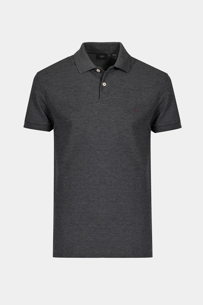 Polo Básica Piquet Grafite Mescla - 5