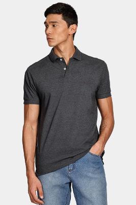 Polo Básica Piquet Grafite Mescla