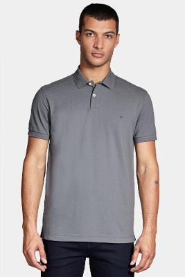 Polo Aramis Básica Piquet Cinza Grafite