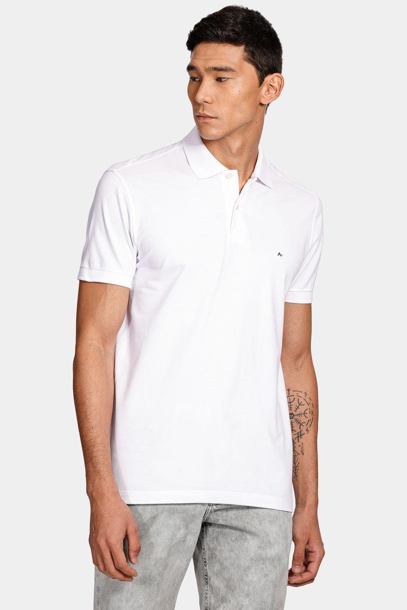 Polo Básica Piquet Branco - 1