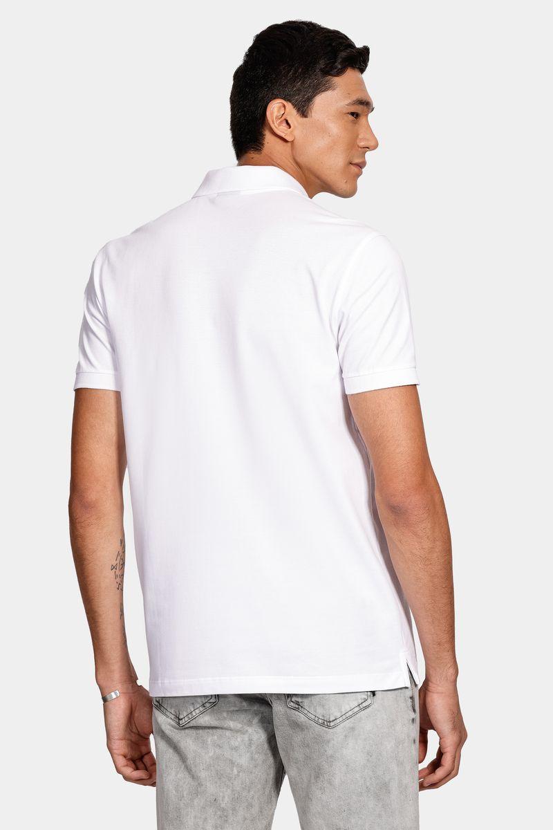 Polo Básica Piquet Branco - 4