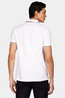 Polo Aramis Básica 4 Frisos Branco e Cinza - 4