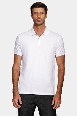 Polo 1/2 Malha Lisa Branco
