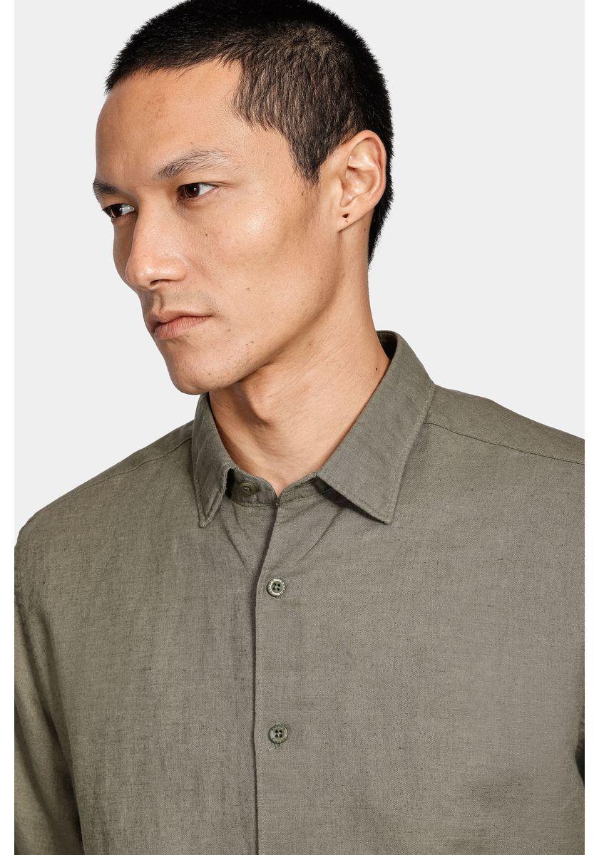 Camisa Aramis Manga Curta Regular Algodão Verde Militar - 3