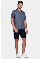 Camisa Aramis Manga Curta Regular Floral Com Bolso Marinho - 2