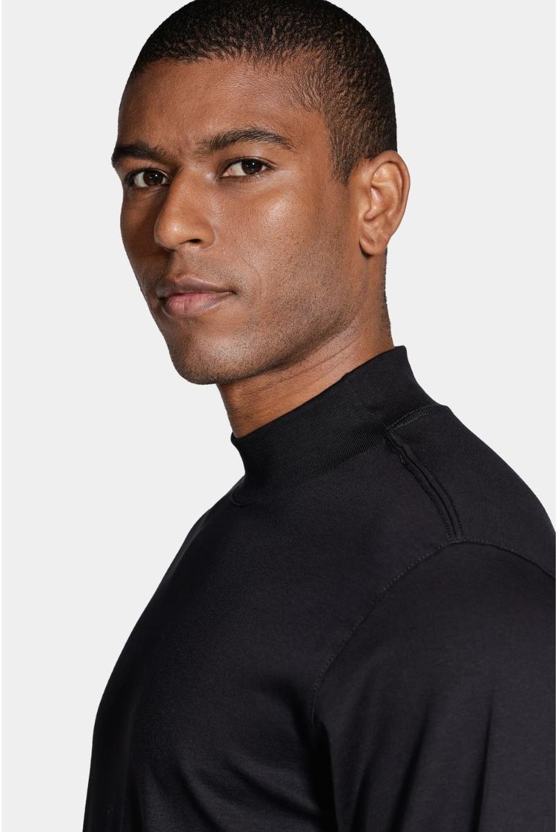 Camiseta Aramis Manga Longa Gola Alta Hermes Preto - 4