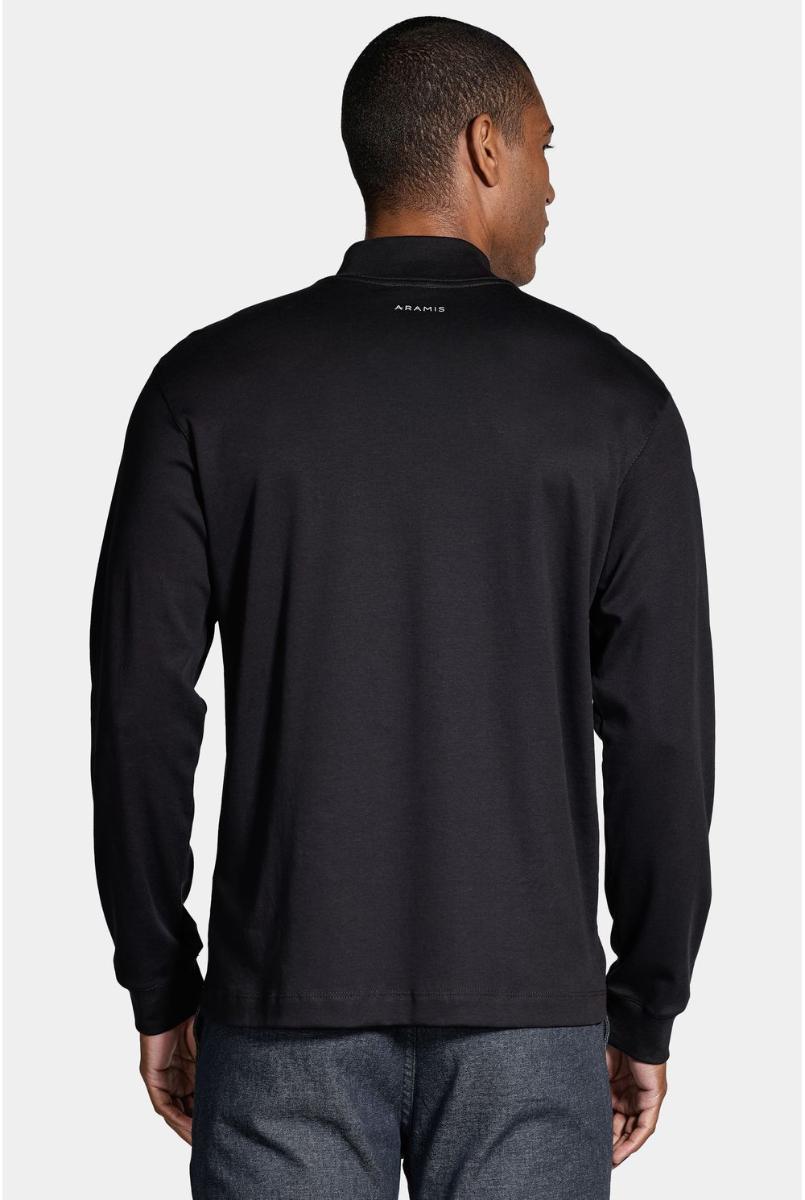 Camiseta Aramis Manga Longa Gola Alta Hermes Preto - 6