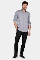 Camisa Regular Tricoline Maquinetada Fio 40 Marinho - 2