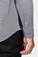 Camisa Regular Tricoline Maquinetada Fio 40 Marinho