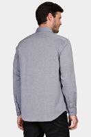 Camisa Regular Tricoline Maquinetada Fio 40 Marinho - 5