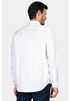 Camisa Regular Tricoline Maquinetada Fio 40 Branco