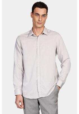 Camisa Aramis Manga Longa Regular Poliviscose Rajada Cáqui