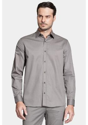 Camisa Aramis Manga Longa Regular Sarja de Empire Chumbo