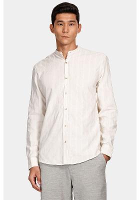 Camisa Aramis Manga Longa Regular Gola Padre Rústica Natural