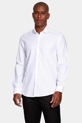 Camisa Aramis Manga Longa Regular Algodão Sarjado Branco