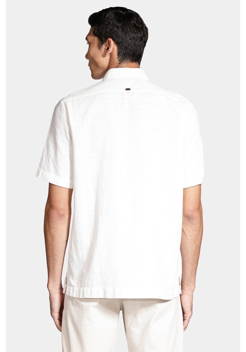 Camisa Aramis Manga Curta Regular Com Bolso Off White - 4