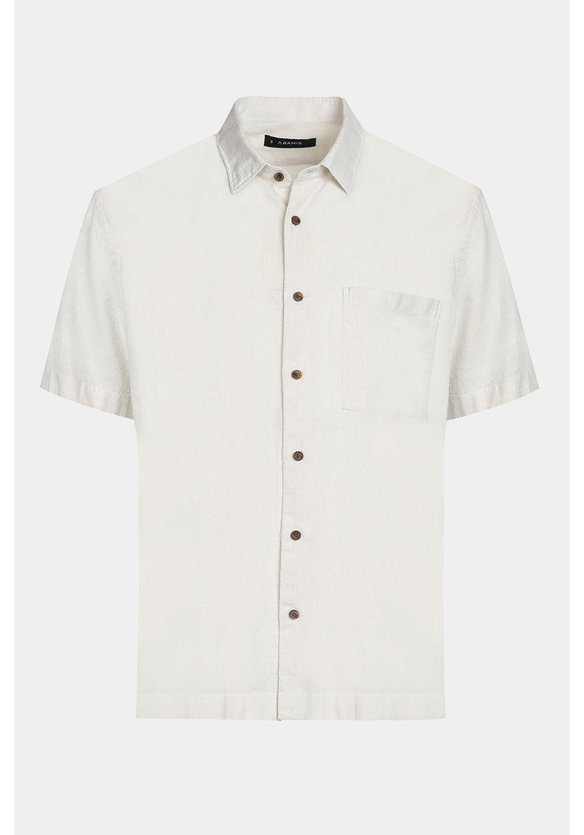 Camisa Aramis Manga Curta Regular Com Bolso Off White - 6