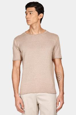 Tricot Aramis Manga Curta New Blend Cáqui