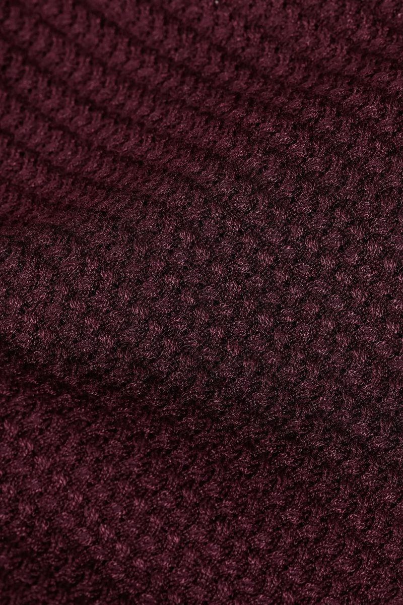 Tricot Aramis Manga Longa Viscose Jacquard Bordeaux - 5