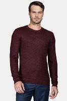 Tricot Aramis Manga Longa Viscose Jacquard Bordeaux - 1