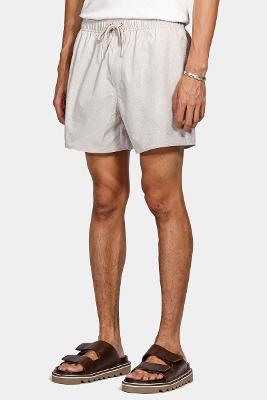 Shorts Aramis de Elástico Maquinetado Line Cáqui Pedra