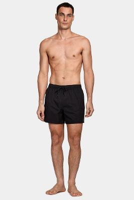 Shorts Aramis de Elástico Liso Maquinetado Preto