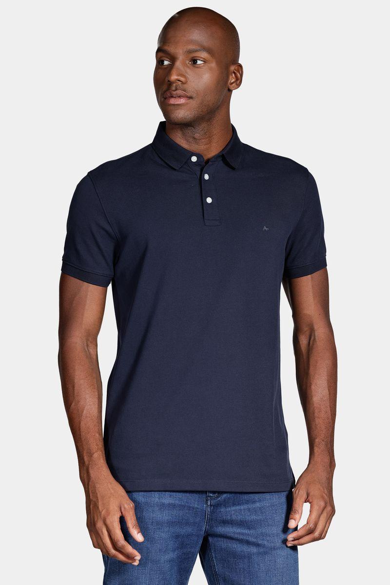Polo Aramis Shirt Mercerized Cotton Piquet Azul Marinho - 1