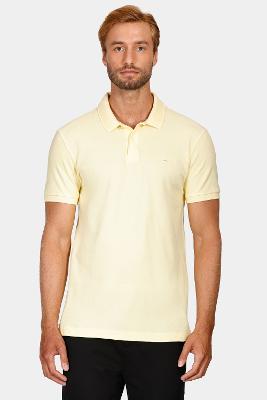 Polo Aramis Manga Curta Lisa Piquet Amarelo