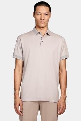 Polo Aramis Interlock Tech Manga Curta Cáqui Natural