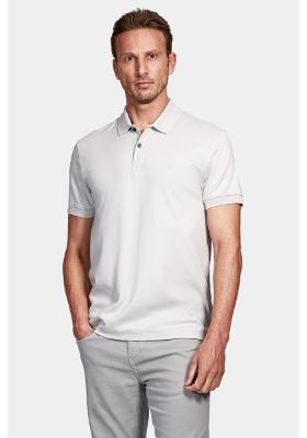 Polo Aramis Interlock Pima Cinza Prata