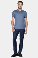 Polo Aramis Interlock Pima Azul Alumínio - 2