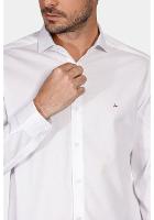 Camisa Regular Tricoline Maquinetado Fio 40 Branco - 3