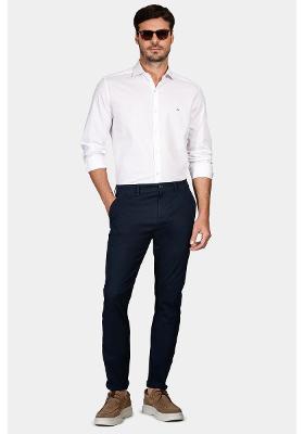 Camisa Regular Tricoline Maquinetado Fio 40 Branco
