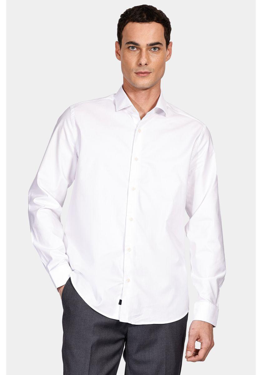 Camisa Aramis Manga Longa Slim Sarja Pima Stretch Branco - 1