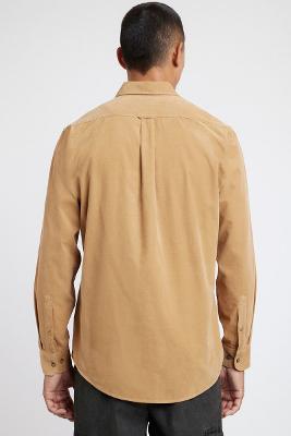 Camisa Manga Longa Move Slim em Veludo Cotelê Caramelo