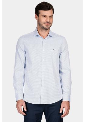 Camisa Aramis Regular Maquinetada Fio 40 Azul